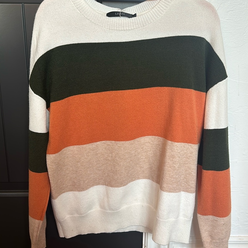 striped sweater perfect for fall or Thanksgiving never worn new with tags.